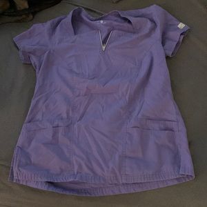 Butter soft medium purple Scrub Top
